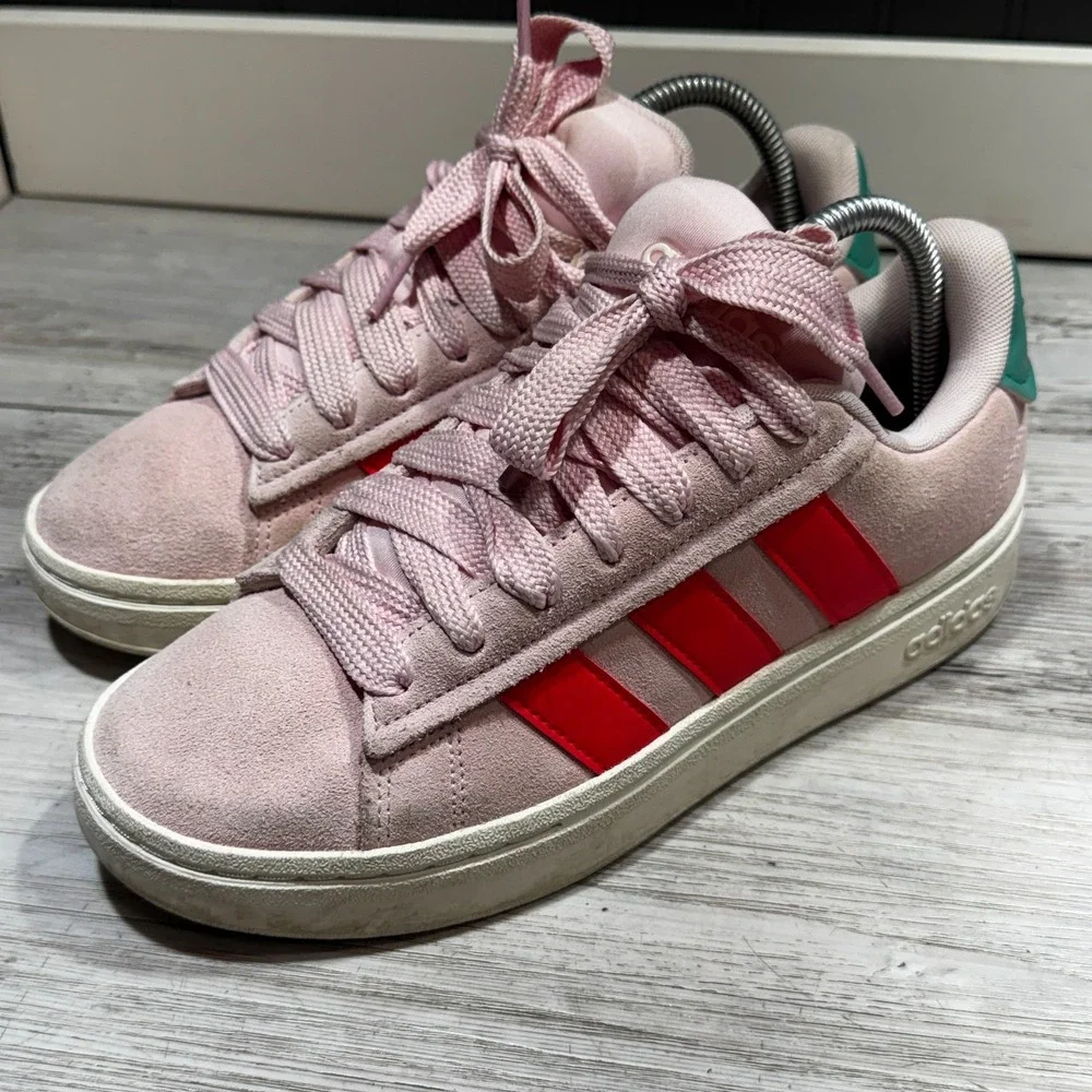 Adidas Grand Court 2.0 Women's 8 Pink Suede